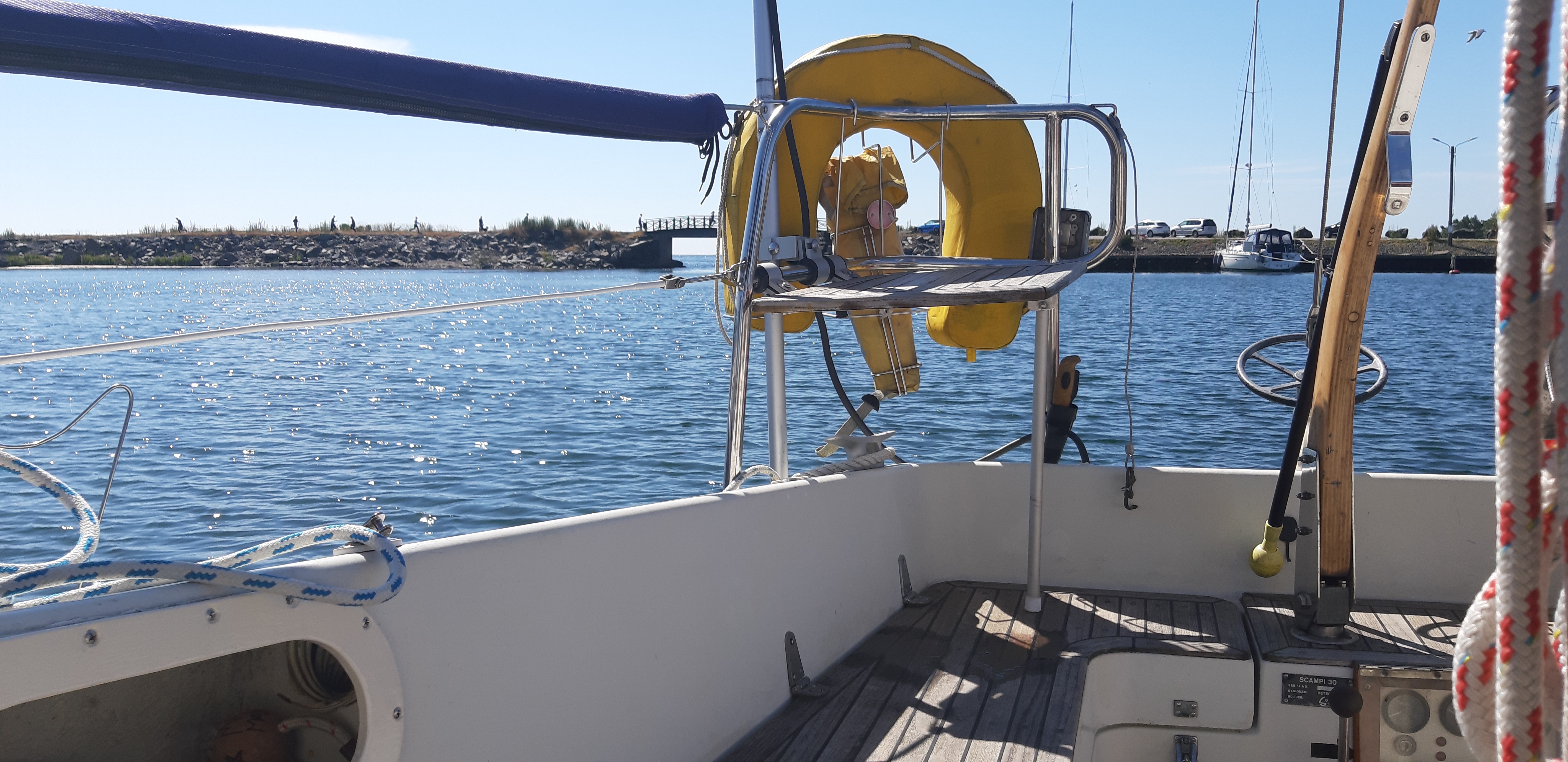 Morgon ombord på Scampi, juni 2019